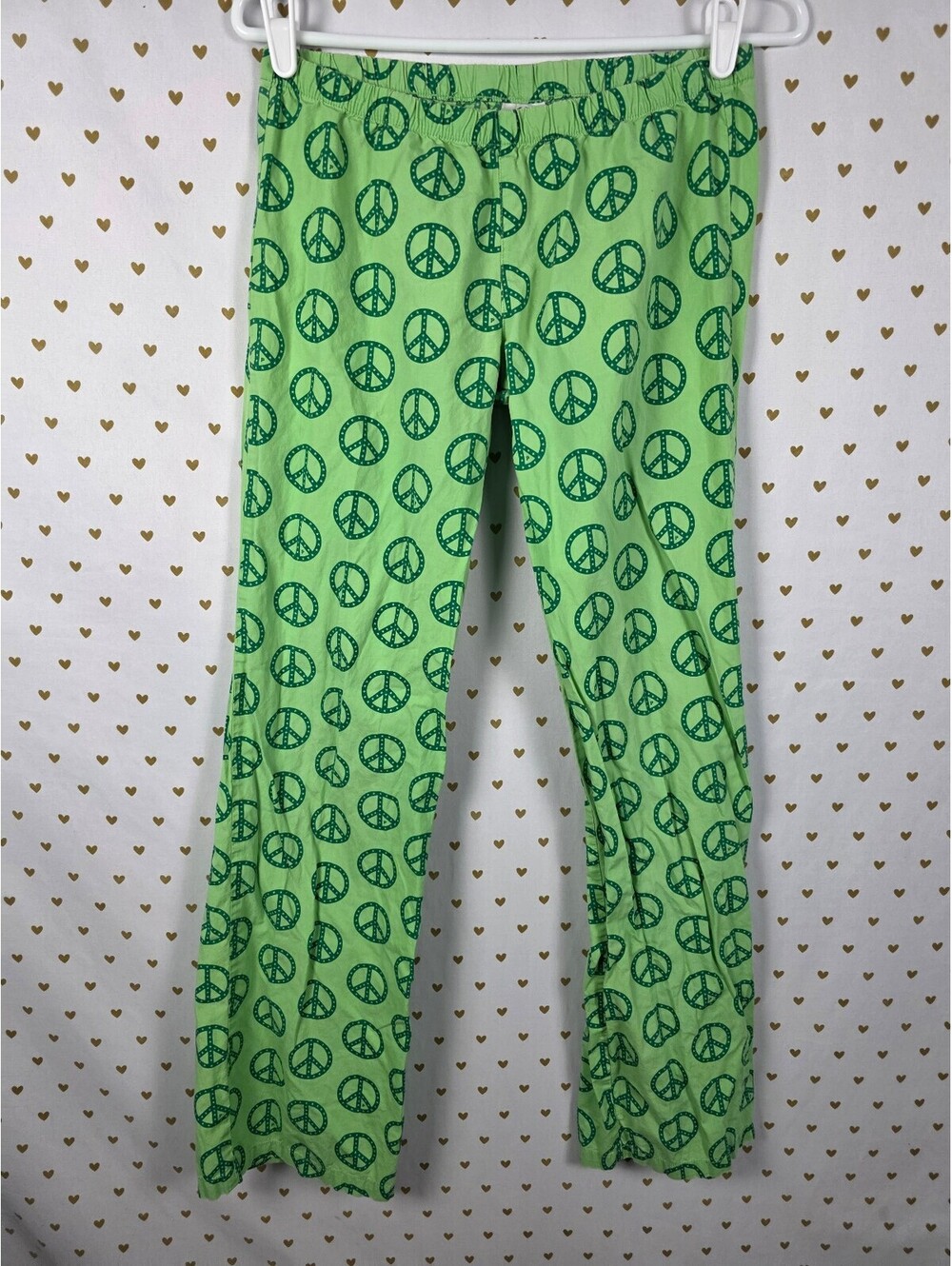 Victorias Secret Pink Vintage Y2k Peace Green XS Sleep Pants Pajama PJ Bottoms